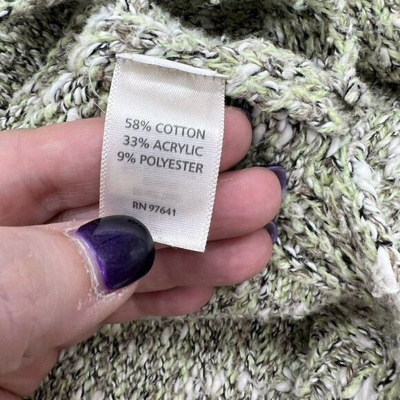 Pure Jill Women’s long sleeve Green Cardigan Medium - Picture 5 of 5